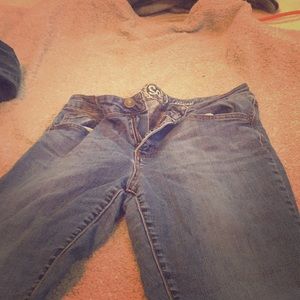 Light blue bootcut jeans